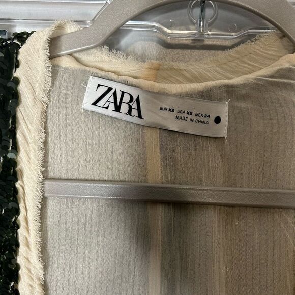 Zara Woman Collection Sequin Contrast Blazer and Pant Set NWOT/NWT - Picture 7 of 12